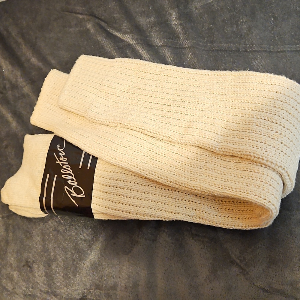 Ballston Thigh High Knit Socks Stockings Cream Color Warm Sz. M 6-9 - Picture 4 of 4